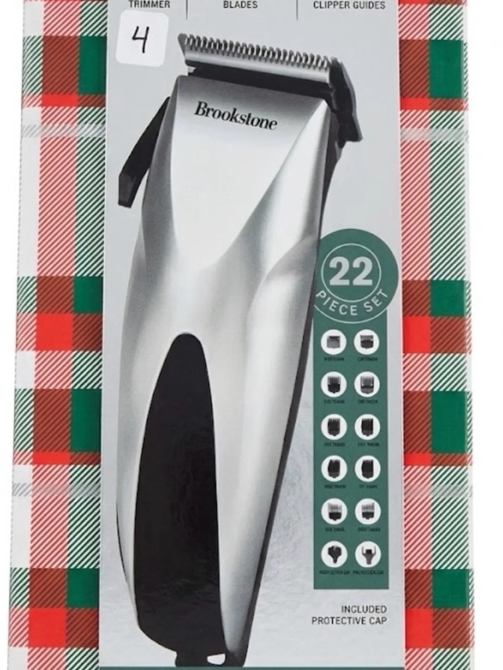 Brookstone Silver & Black Corded Hair Clipper Kit